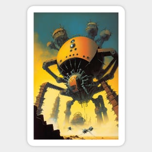 Walking Robot Spider City Sticker